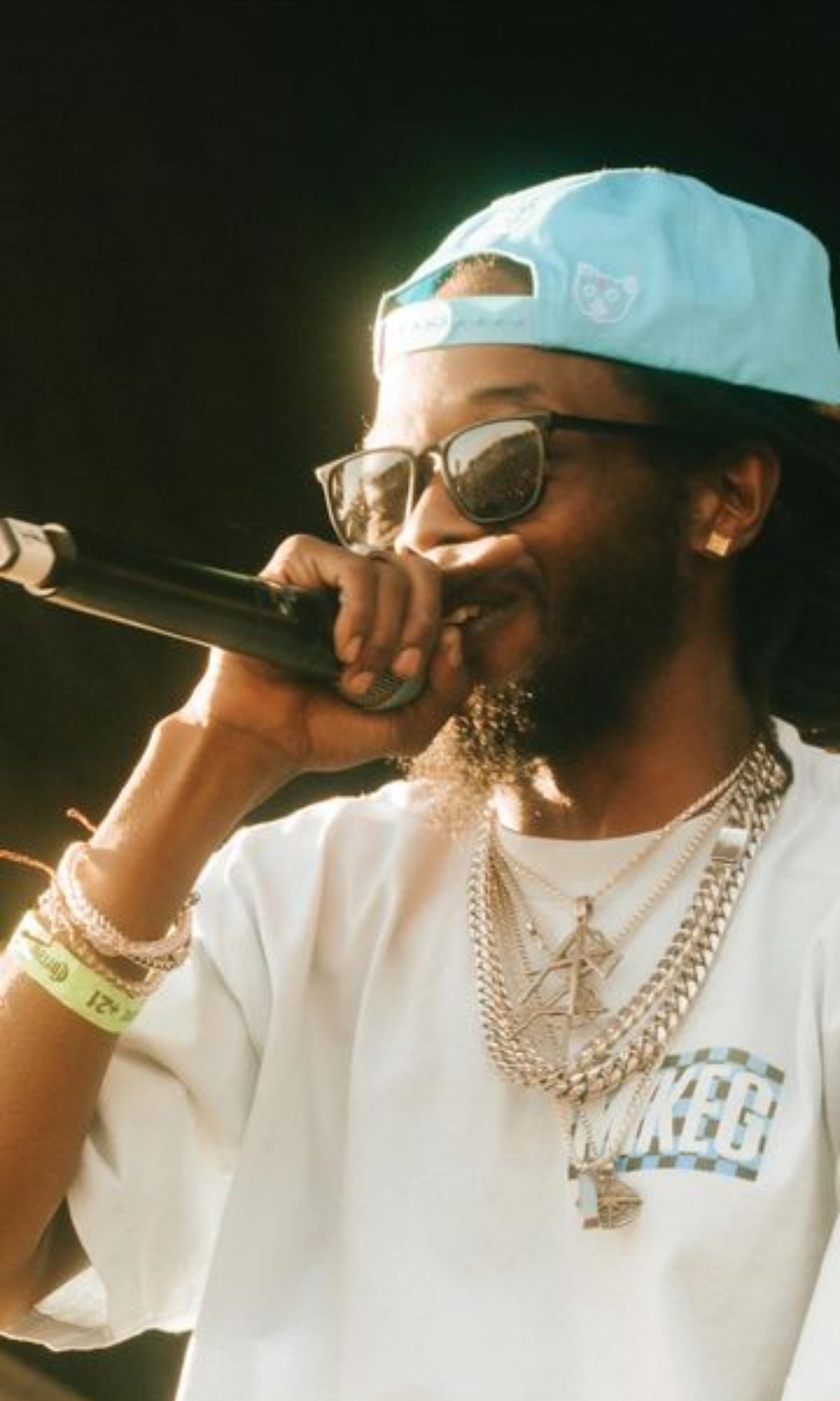 Checkered Mike G Logo Tee – Stealth Fighter