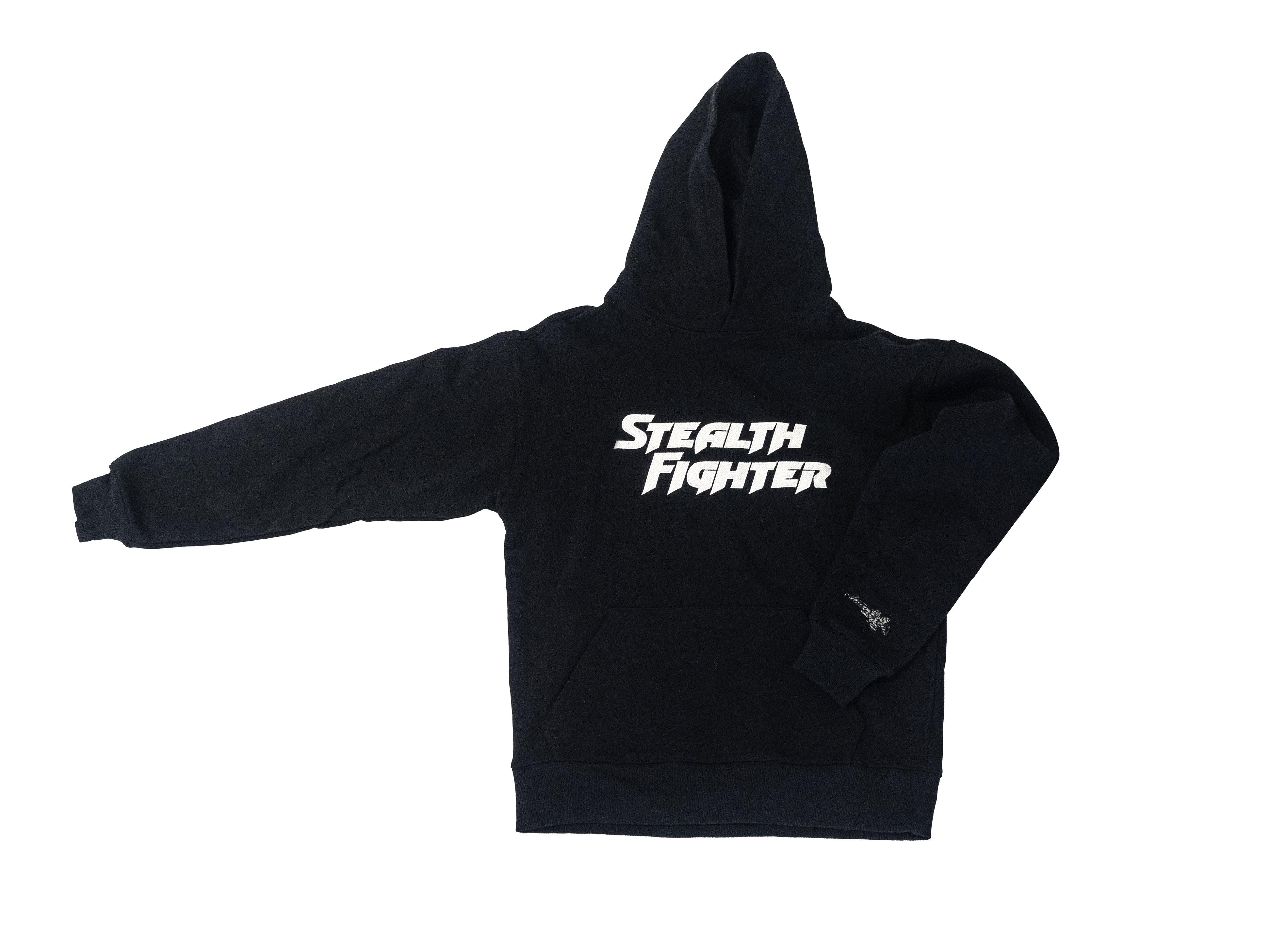 Embroidered Logo Hoodie – Stealth Fighter